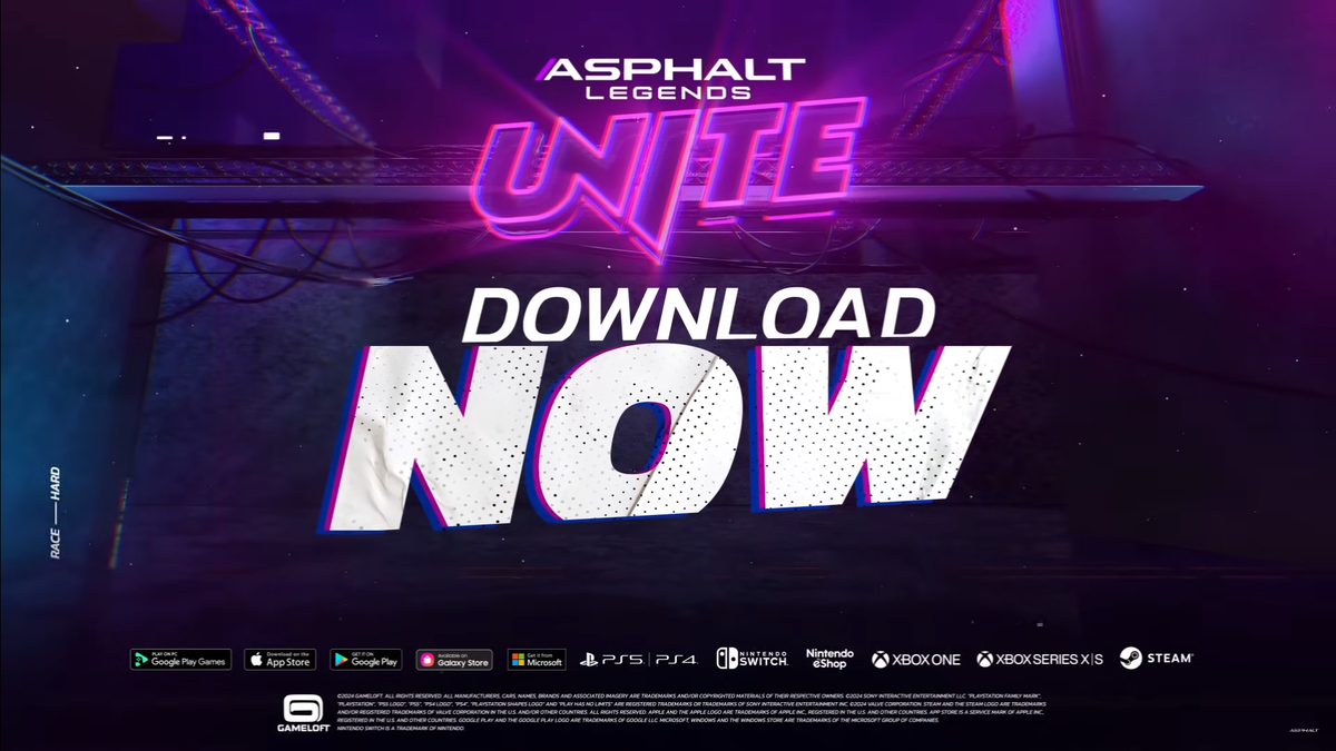 Скриншот из релизного трейлера "Asphalt Legends Unite".