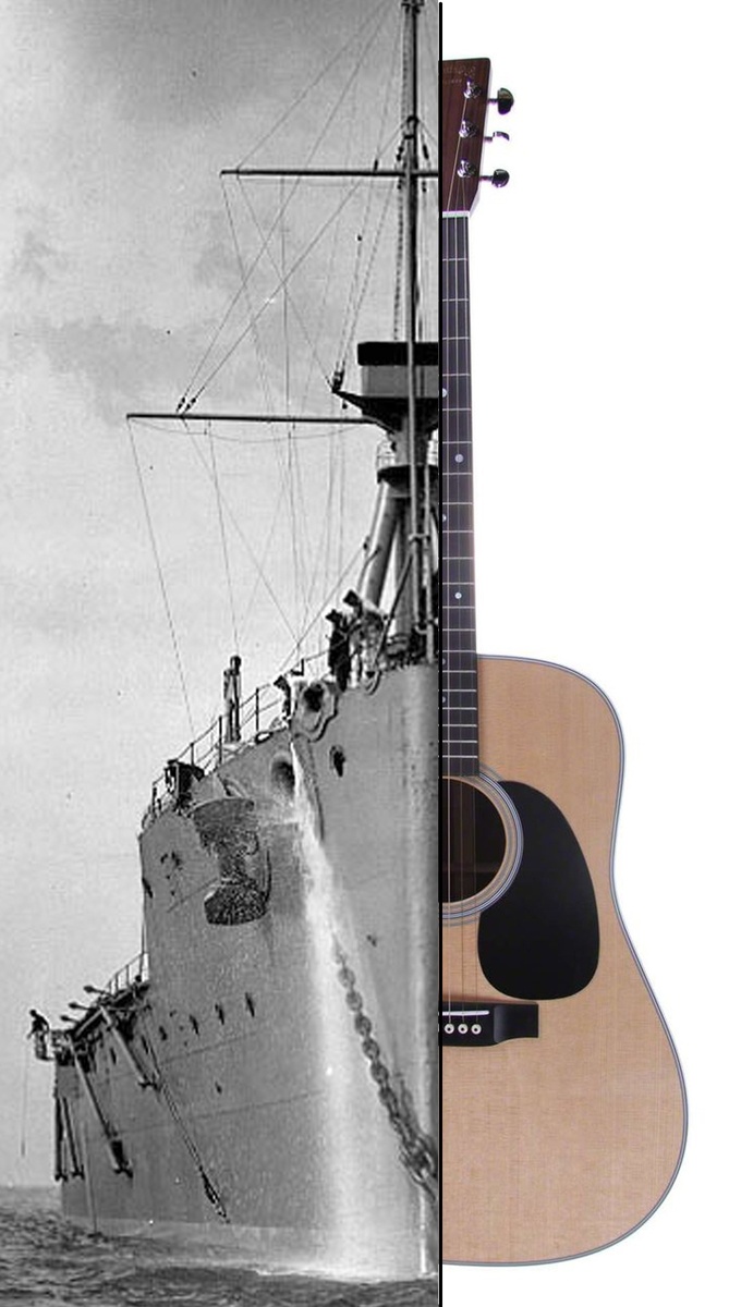 Два каноничных дредноута: корабль и гитара C. F. Martin & Co