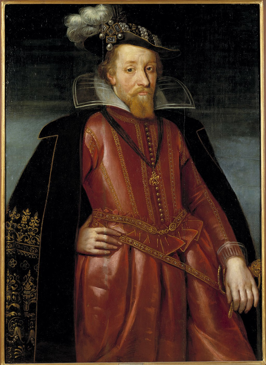 Яков I — шотландец, который стал королём Англии и основал колонии в Америке.