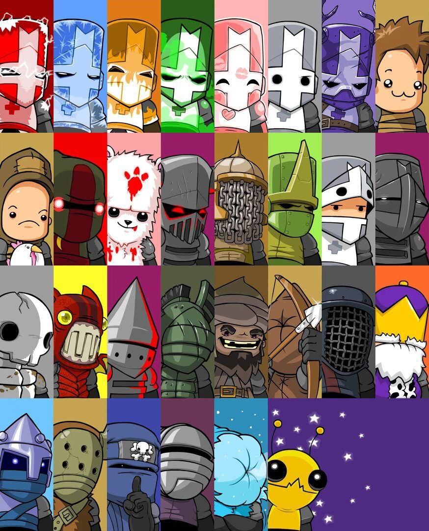 все персонажи в Castle Crashers