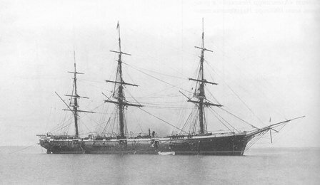 1854, 18 июля (6 июля по старому стилю): На верфи Нового адмиралтейства в Санкт-Петербурге спущен на воду парусно-винтовой фрегат «Аскольд» 