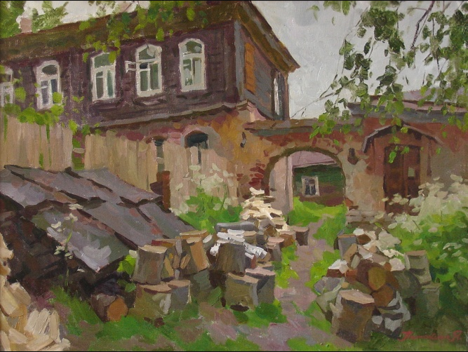 Патокина Яна Владиславовна. Задворки. г. Старица. 2009. Холст, масло.