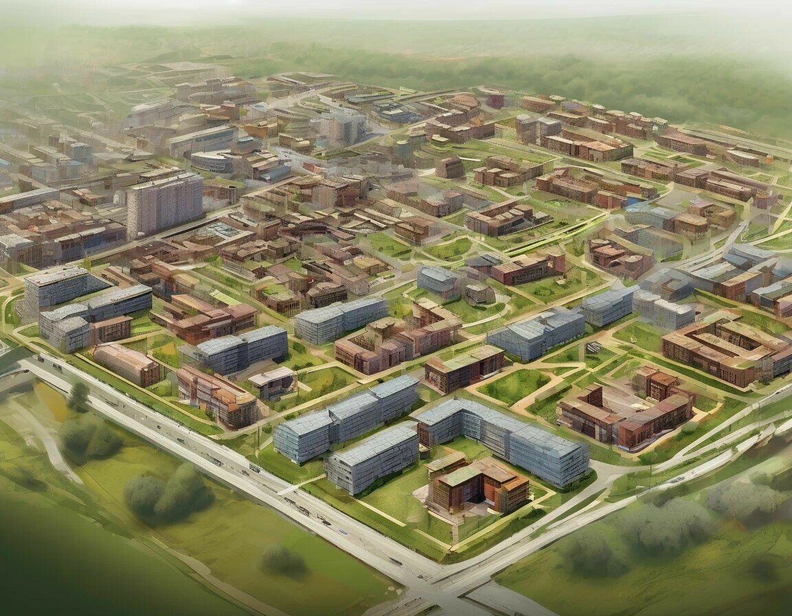 СП 42.13330.2016 Градостроительство. Планировка и застройка городских и сельских поселений. Картинка создана нейросетью Яндекса- Шедевриум.