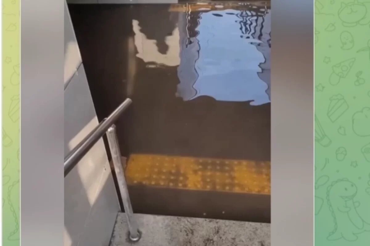    В Оренбурге подземный переход у горбольницы до сих пор затоплен