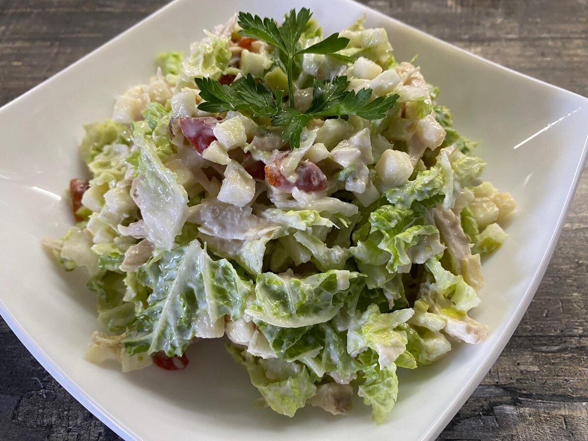 Салат на завтрак. Фото автора