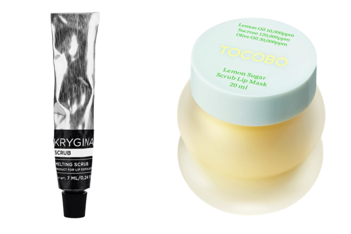     Пилинг скраб для губ KRYGINA cosmetics / Маска-скраб для губ с экстрактом лимона TOCOBO