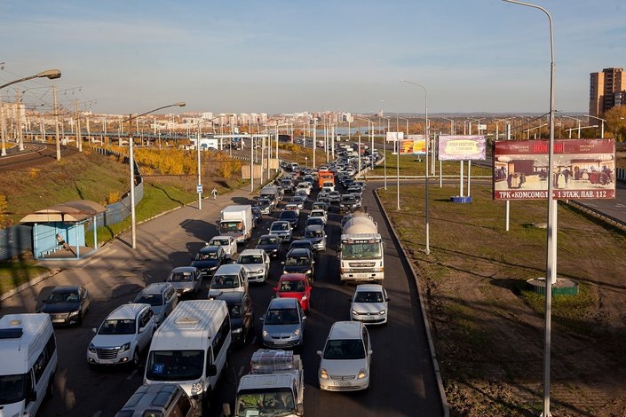    Пробка в Академгородке. Фото из архива IRK.ru