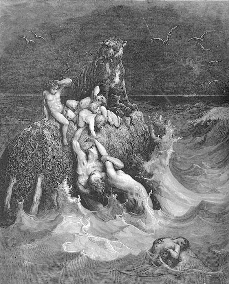 Всемирный потоп. Гравюра Г. Доре