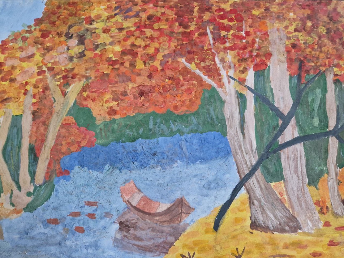 Всем привет! Меня зовут Ксения и я хочу поведать вам о своем творческом пути, итак. В 2005 году родители отдали меня в музыкальную школу. А в нашей музыкальной был кабинет и художественной школы, в который мне всегда с любопытством нравилось заглядывать. Там было все увешано работами учеников, много мольбертов и постановок, а больше всего меня воодушевлял процесс рисования. До 6 класса я наблюдала и мечтала также рисовать, пока учитель, Волчкова Наталья Владимировна, наконец не сказала мне: «Ксюша, пора зачисляться». И тут первая работа «Осень». Сейчас у меня много к ней вопросов, но тогда мне казалось: «О Боги! У меня настоящая картина!».