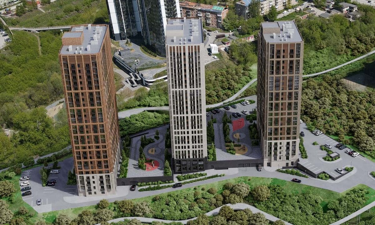Проект и план застройки ЖК на Брестской Горке в Новосибирске
