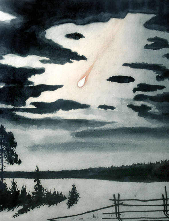 Боровский болид. Художник Н.И. Федоров