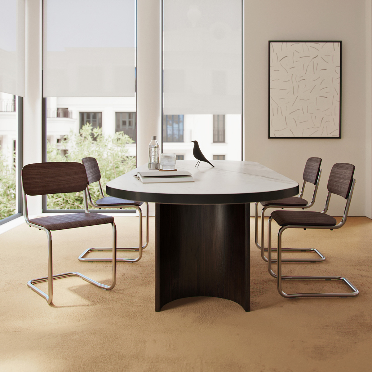 Дизайнерский стул на полозьях Drop PP легко впишутся в любой современный интерьер