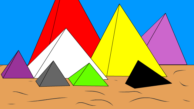 Какого цвета были египетские пирамиды после постройки