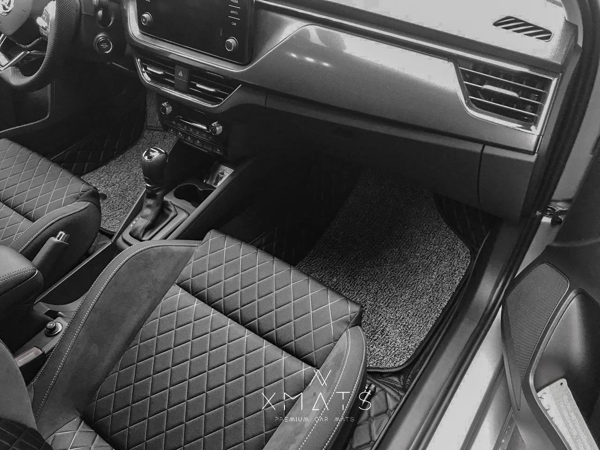 Коврики из экокожи в салон на Skoda Rapid