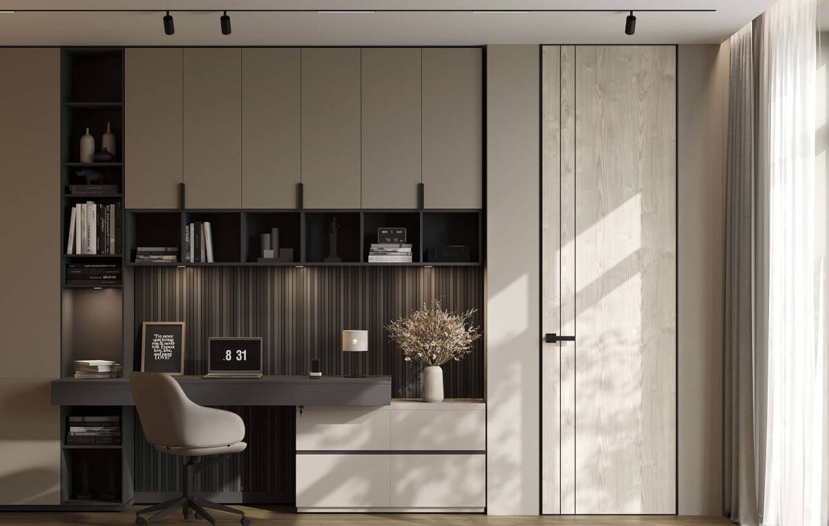 Скрытые межкомнатные двери в интерьере 