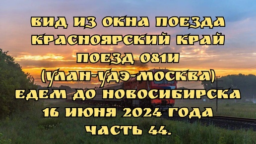 Вид из окна поезда/ Красноярский край/ Поезд 081И (Улан-Удэ-Москва)/ Едем до Новосибирска/ 16 июня 2024 года/ Часть 44.