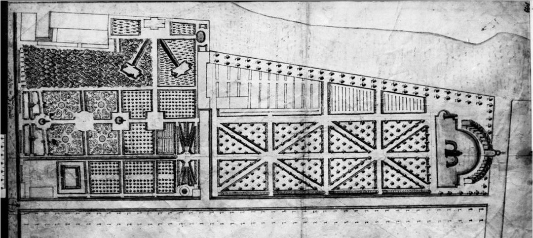 Ян Роозен. План Летнего сада 1714–1716