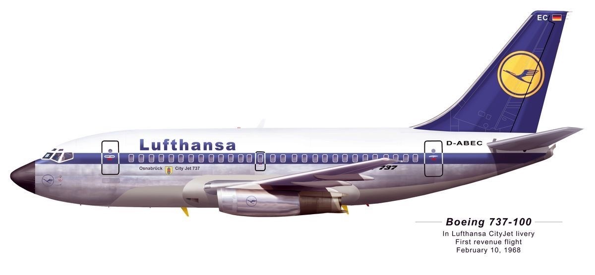 Boeing 737-100 авиакомпании Lufthansa