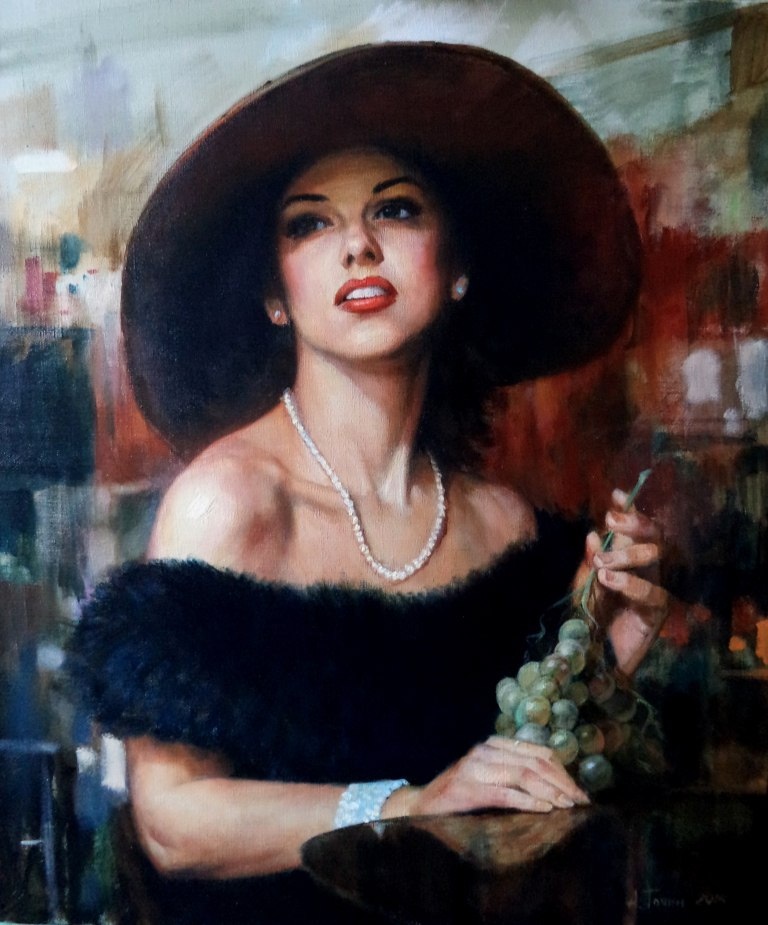 Алексей Точин. Портрет с виноградом.