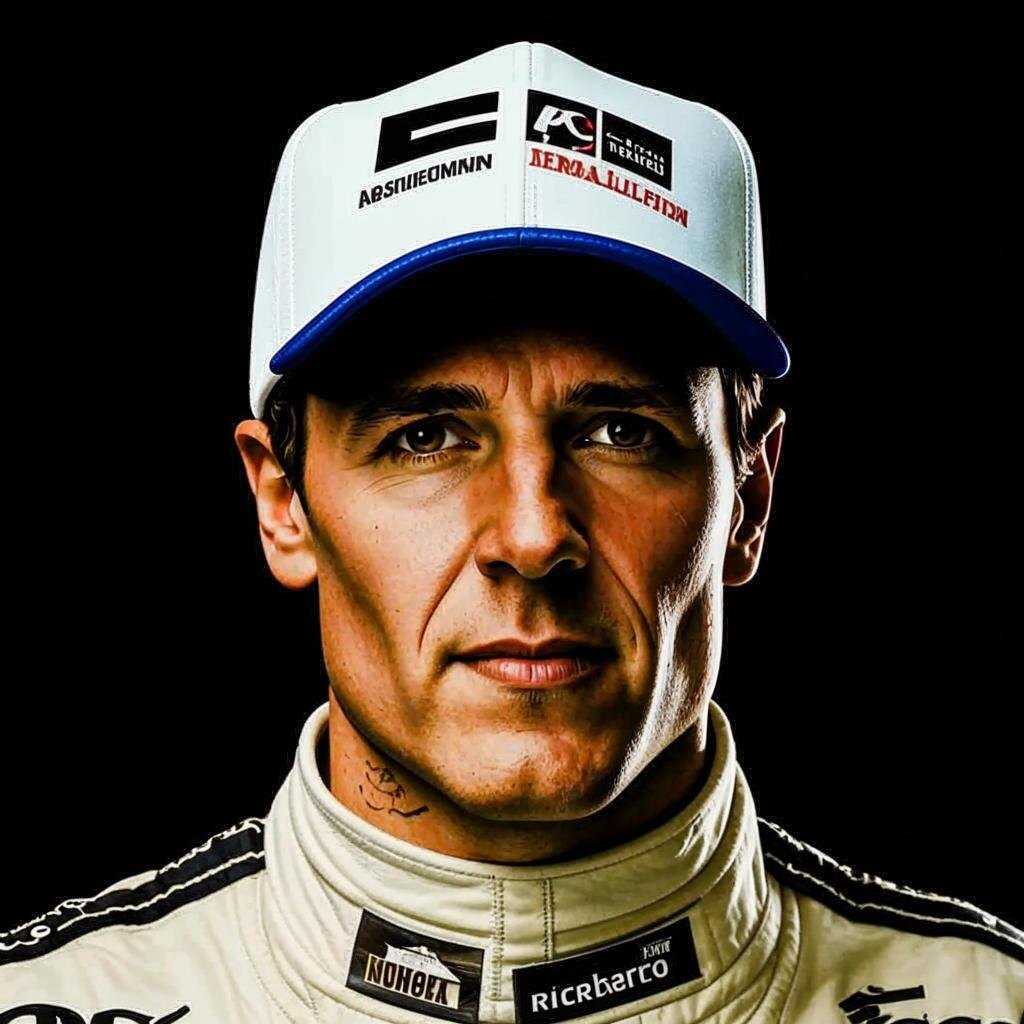 Профессиональный гонщик в костюме. Рисунок сгенерирован нейросетью. 