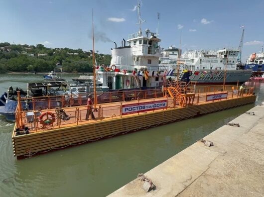    плавучий причал в Ростове для судов на подводных крыльях // фото: пресс-служба СПК "Дон"