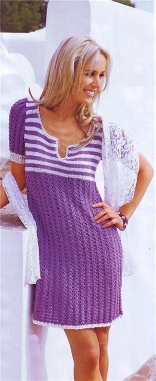Платье спицами