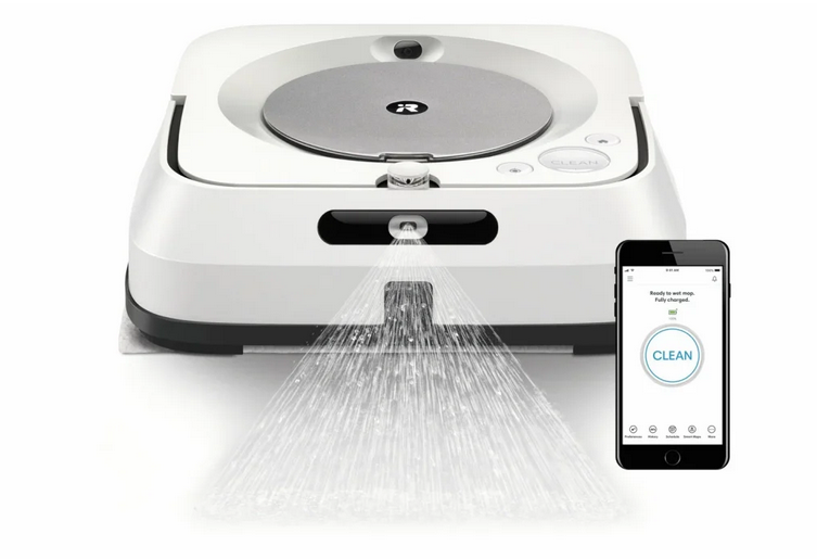 Робот iRobot Braava Jet m6 способен продезинфицировать значительную площадь пола, а затем осуществить влажную уборку