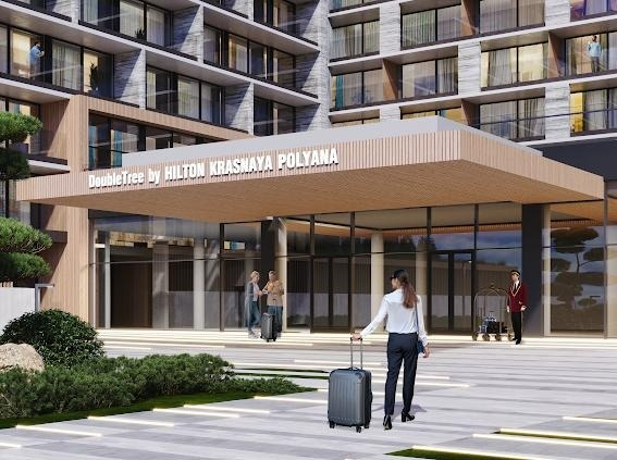 Будущий отель Double Tree by Hilton в комплексе Поляна Пик, Красная Поляна, Сочи