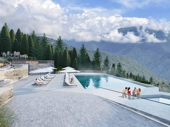 Будущий отель Double Tree by Hilton в комплексе Поляна Пик, Красная Поляна, Сочи 