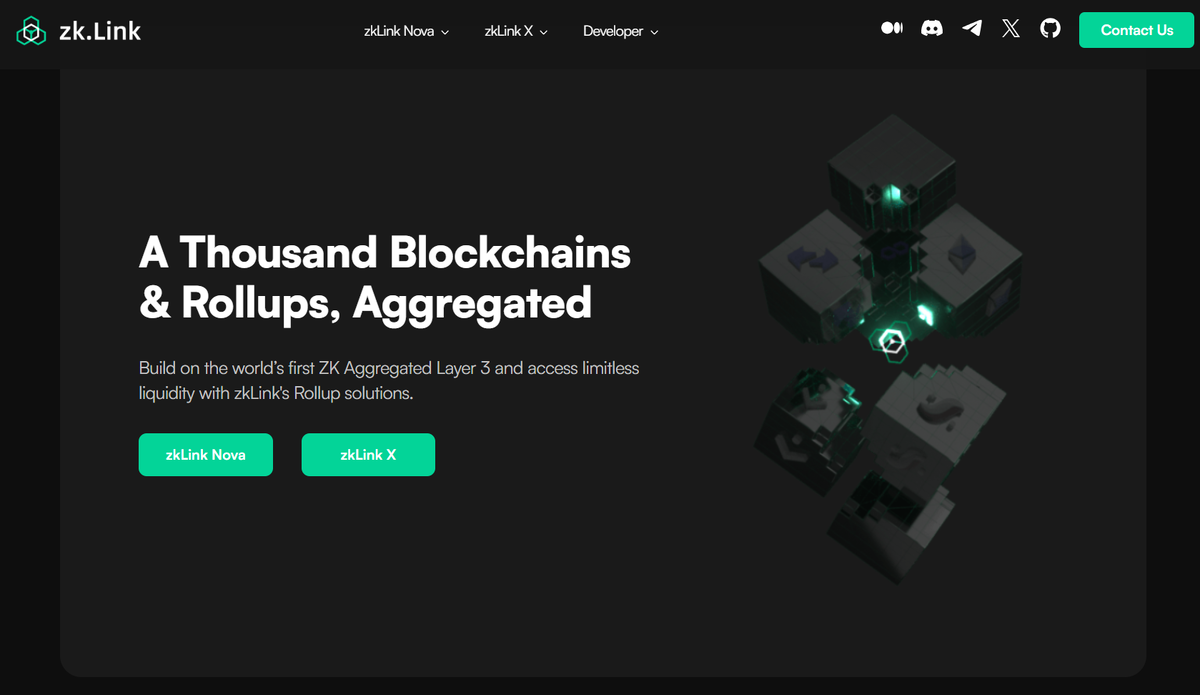 Главная страница сайта zklink