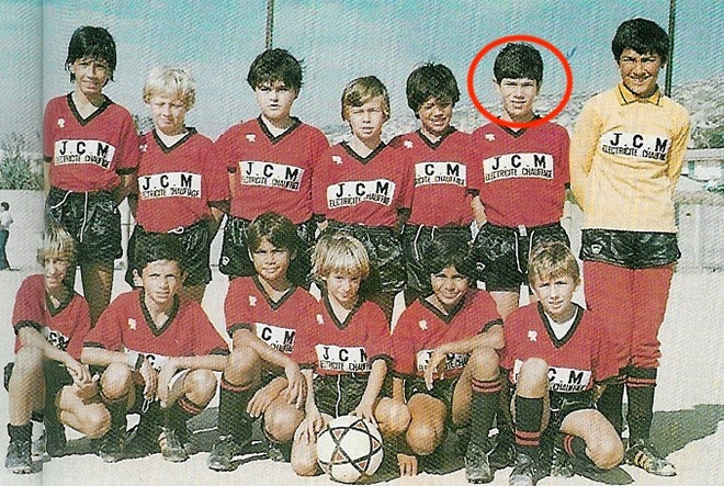 Юный Зинедин Зидан в детской команде Марселя.