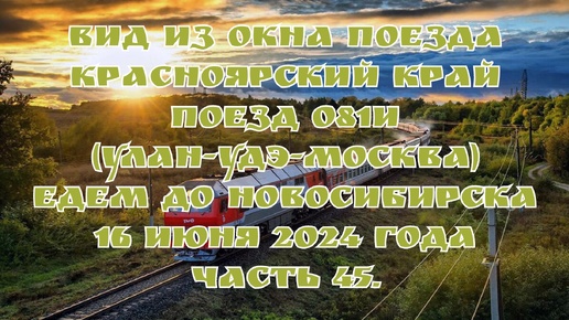 Вид из окна поезда/ Красноярский край/ Поезд 081И (Улан-Удэ-Москва)/ Едем до Новосибирска/ 16 июня 2024 года/ Часть 45.