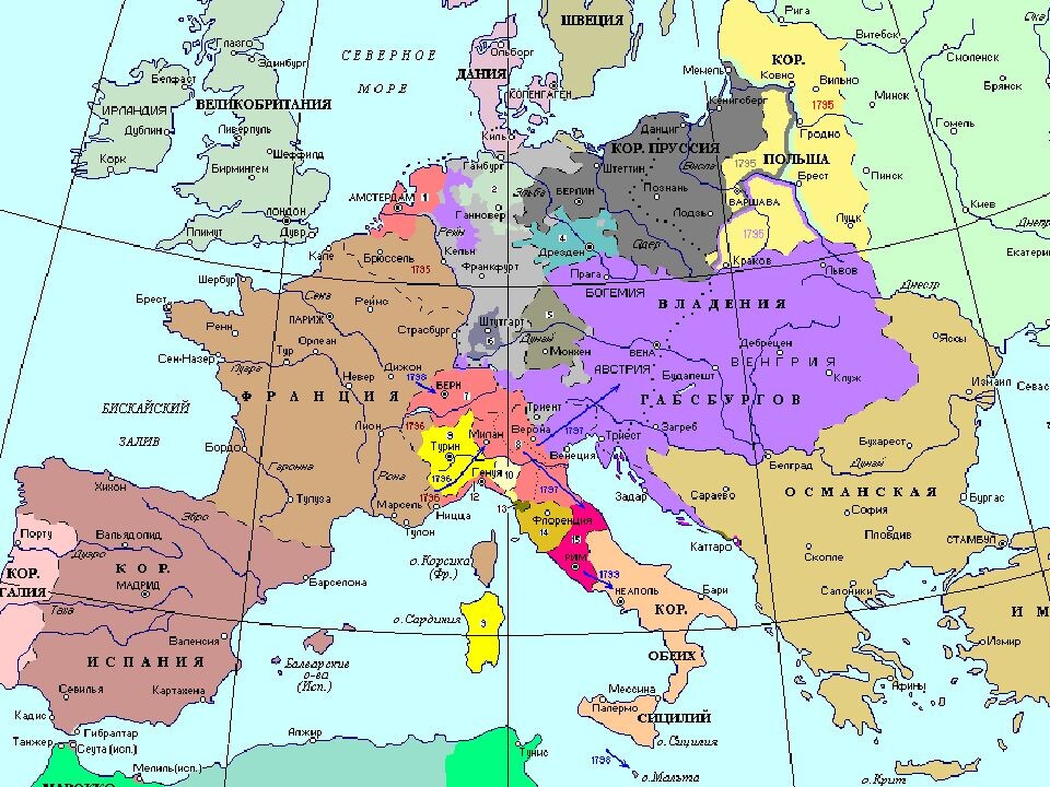 Европа в 1850 году. Найдено на просторах интернета