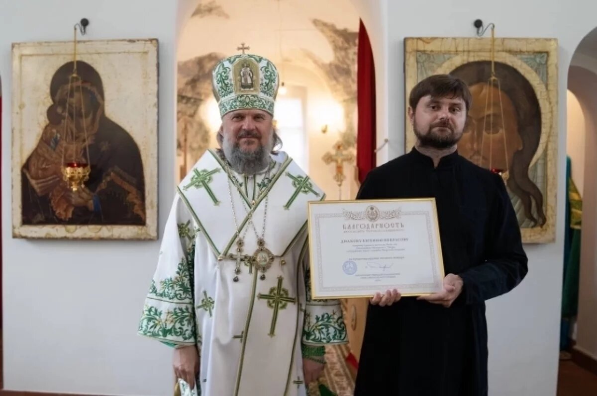    Евгений Некрасов не испугался стихии, за что получил благодарность от митрополита.