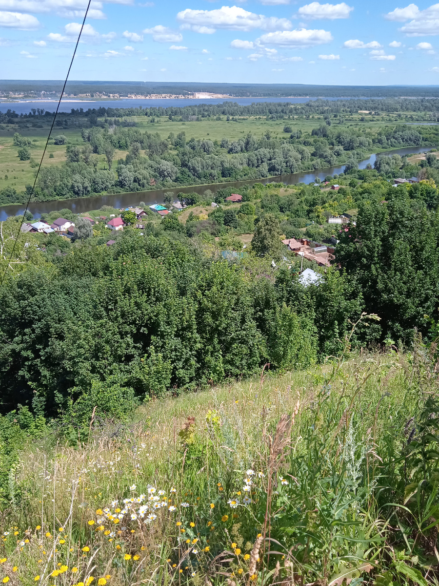 Кадницы. Вдоль деревни река Кудьма, дальше Волга