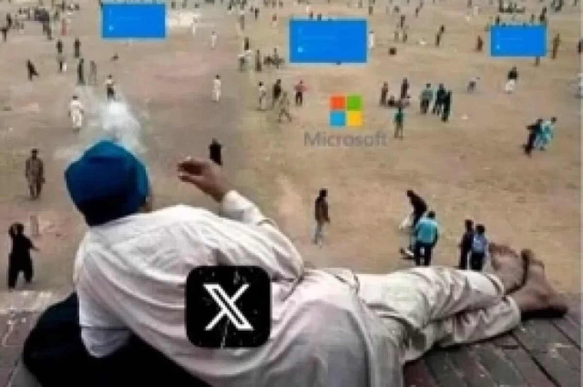    Илон Маск отреагировал на глобальный сбой картинкой о проблемах Windows