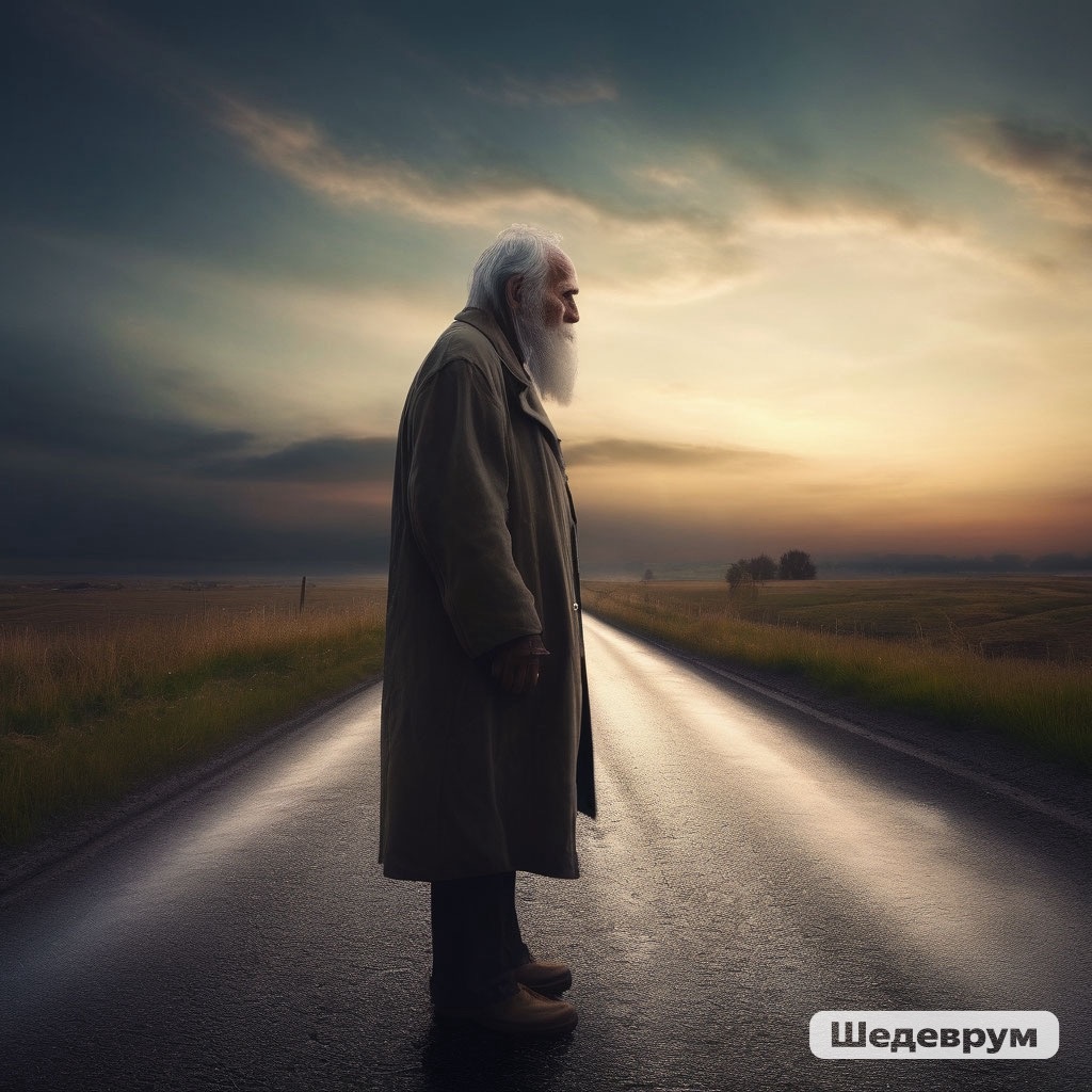 Внезапно темная фигура превратилась в старика... /Шедеврум/