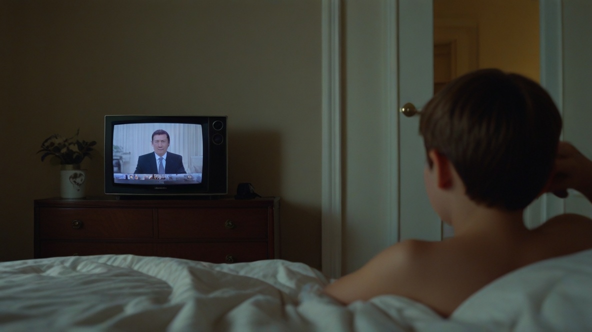 Мальчик за просмотром телевизора