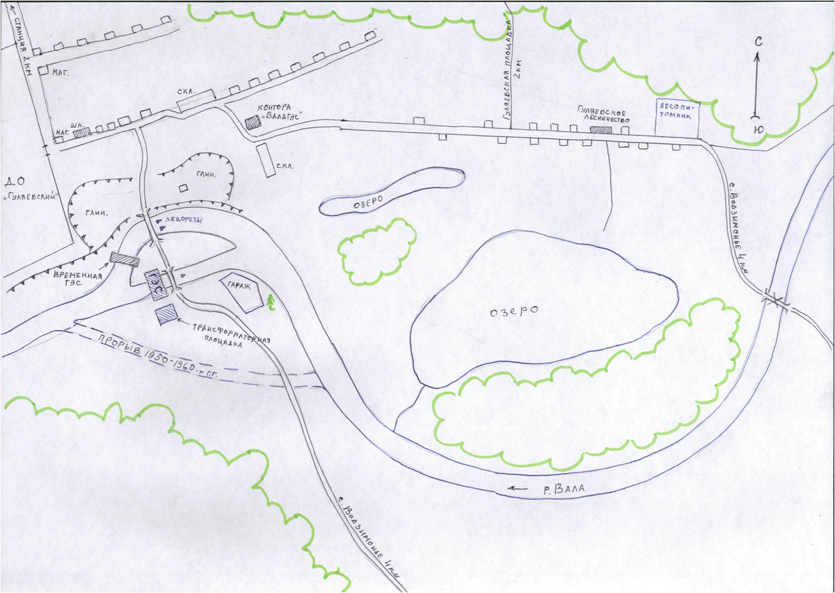 Схема расположения электростанции. Рисунок автора