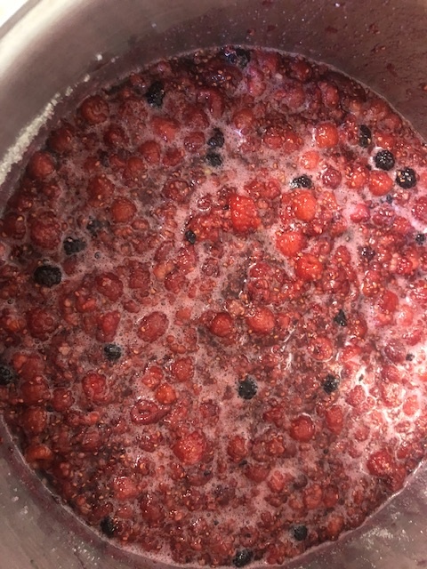 Черные ягодки это ежевика.