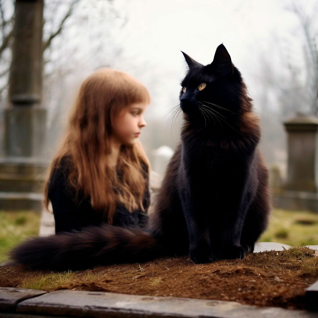 Кошка и девочка (Шедеврум)