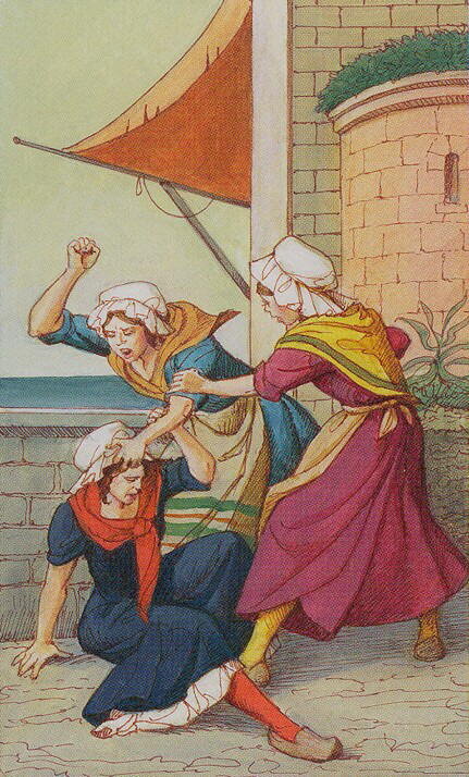 5 жезлов Таро Ленорман