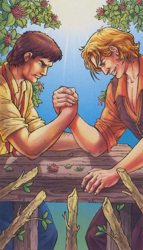 5 жезлов Таро Колесо Года