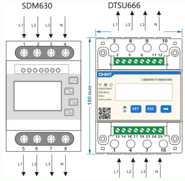 У похожией модели SDM630 провода наоборот по отношению - не наколителитесь!