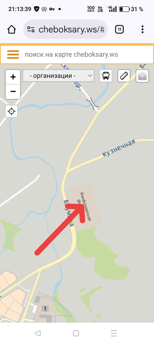 На карте 1970 года.