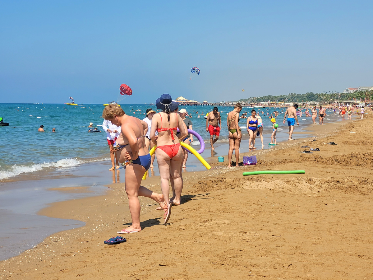 Турция - Сиде. Вода в море, как парное молоко. 10 июля 2024 г.