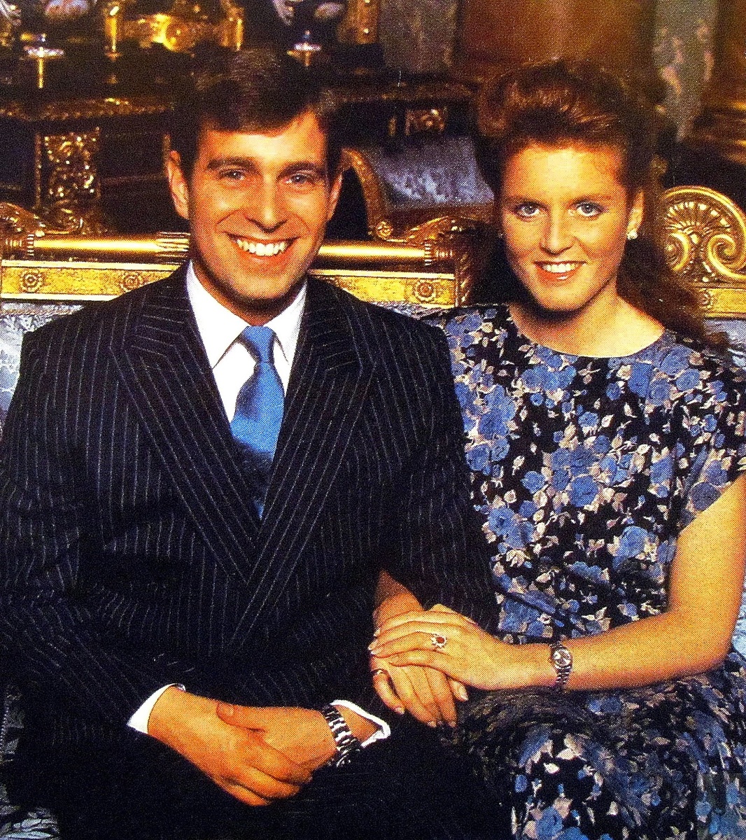 Помолвочная фотография принца Эндрю и Сары Фергюсон