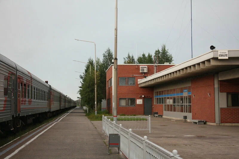Костомукша. Фото с сайта https://yandex.ru/maps/org/zheleznodorozhnaya_stantsiya_kostomuksha_passazhirskaya/1019829346/?ll=30.602808%2C64.608443&z=14. Взято с Яндекс.Картинки