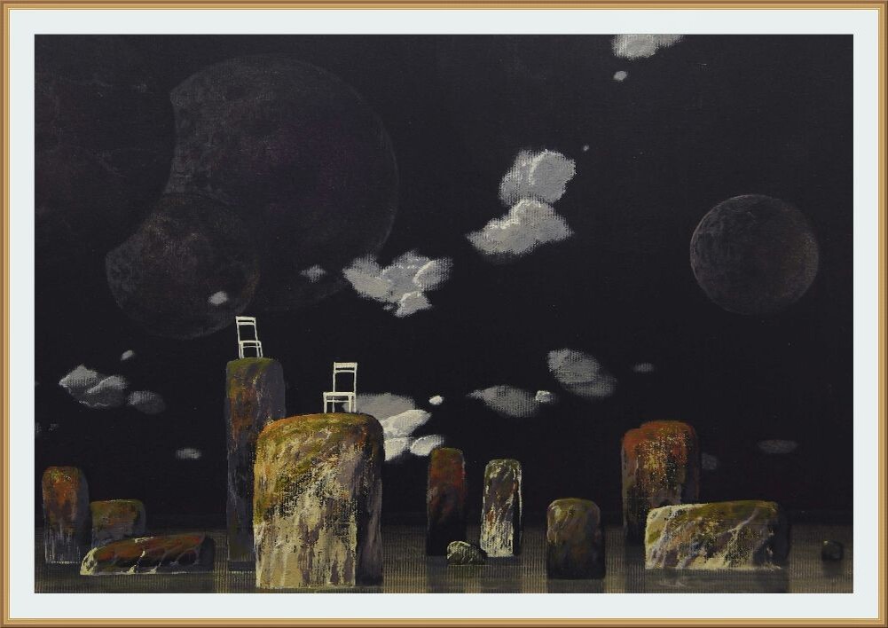 © Денис Саунин. Раздумье. 60х80см., холст, акрил, 2017г