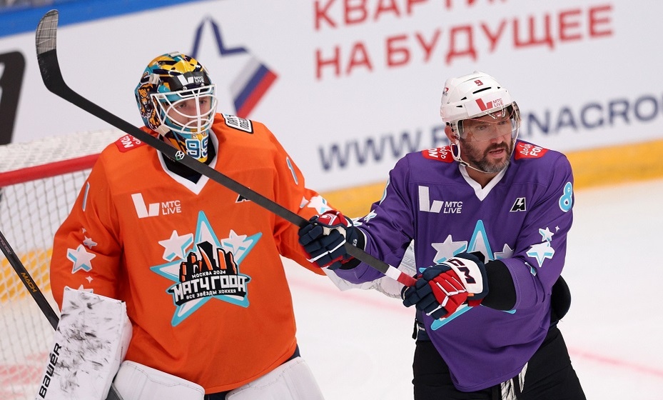    Звезды НХЛ и КХЛ сыграли вничью в «Матче года». Фото: КХЛ